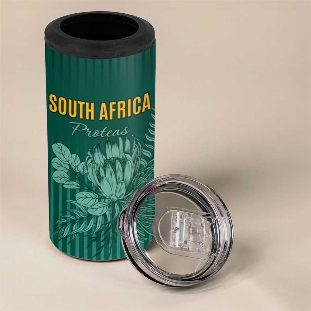 Custom South Africa Cricket 4 in 1 Can Cooler Tumbler Come On Proteas