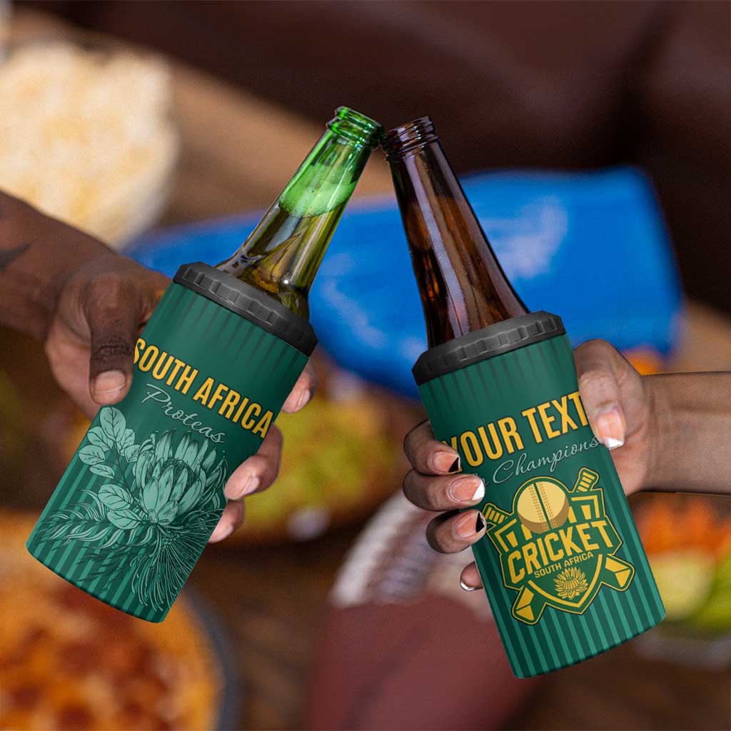 Custom South Africa Cricket 4 in 1 Can Cooler Tumbler Come On Proteas