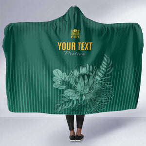 Custom South Africa Cricket Hooded Blanket Come On Proteas