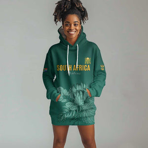 Custom South Africa Cricket Hoodie Dress Come On Proteas