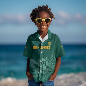 Custom South Africa Cricket Kid Hawaiian Shirt Come On Proteas