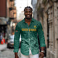 Custom South Africa Cricket Long Sleeve Button Shirt Come On Proteas