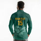 Custom South Africa Cricket Long Sleeve Polo Shirt Come On Proteas