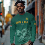 Custom South Africa Cricket Long Sleeve Shirt Come On Proteas