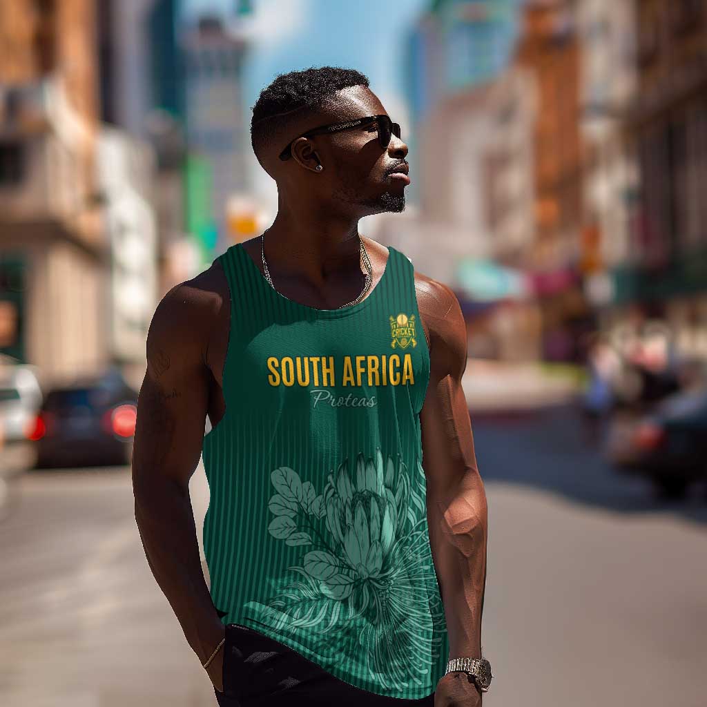 Custom South Africa Cricket Men Tank Top Come On Proteas