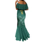 Custom South Africa Cricket Mermaid Dress Come On Proteas