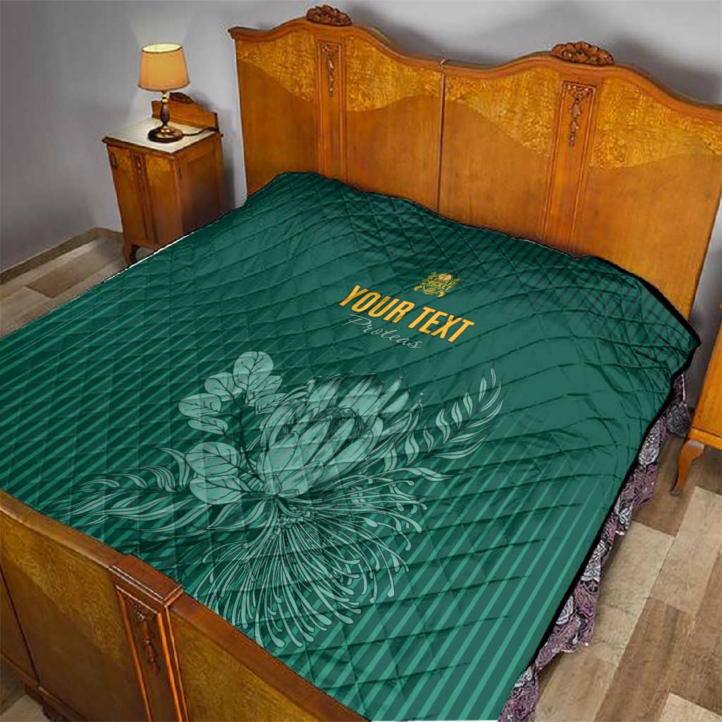 Custom South Africa Cricket Quilt Come On Proteas