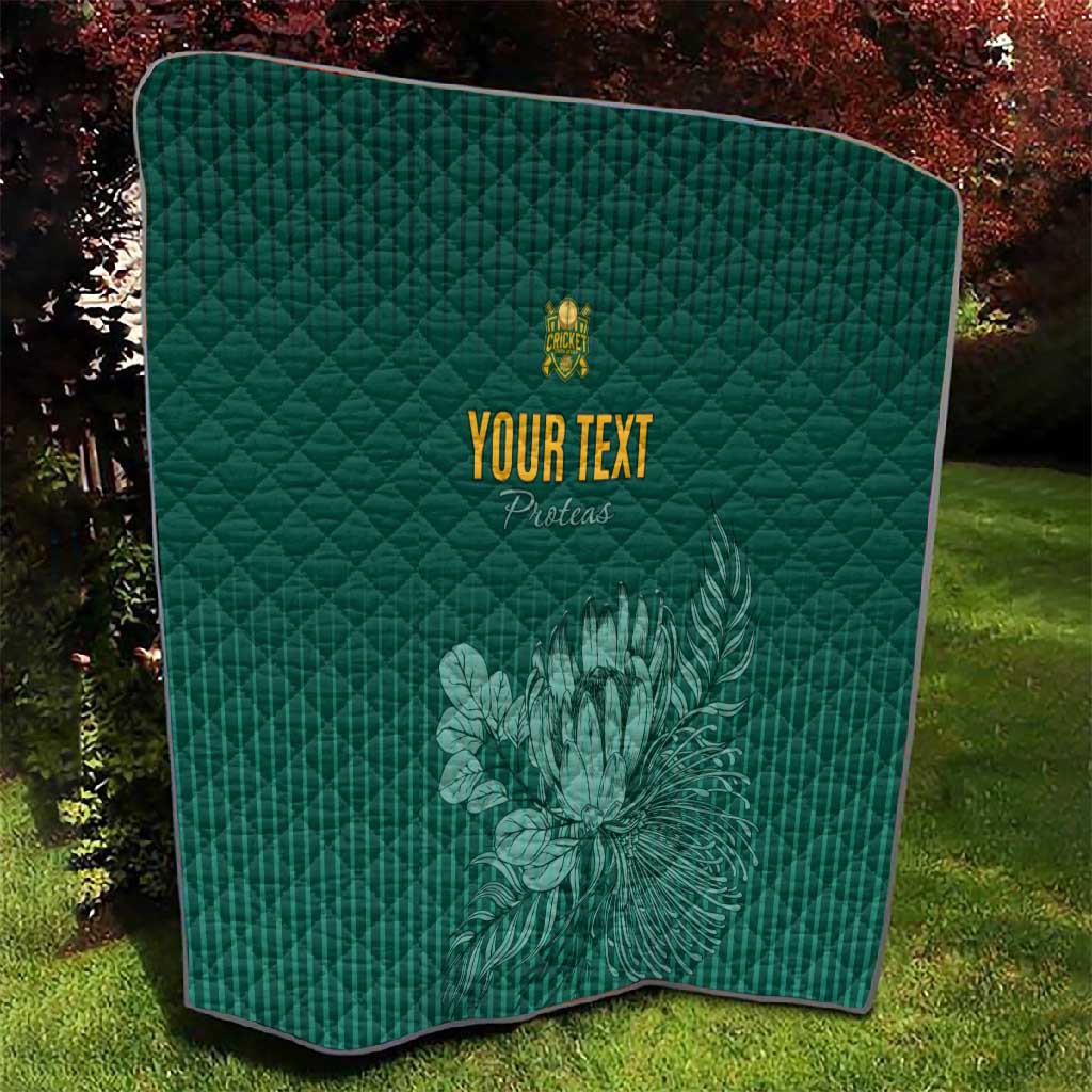 Custom South Africa Cricket Quilt Come On Proteas