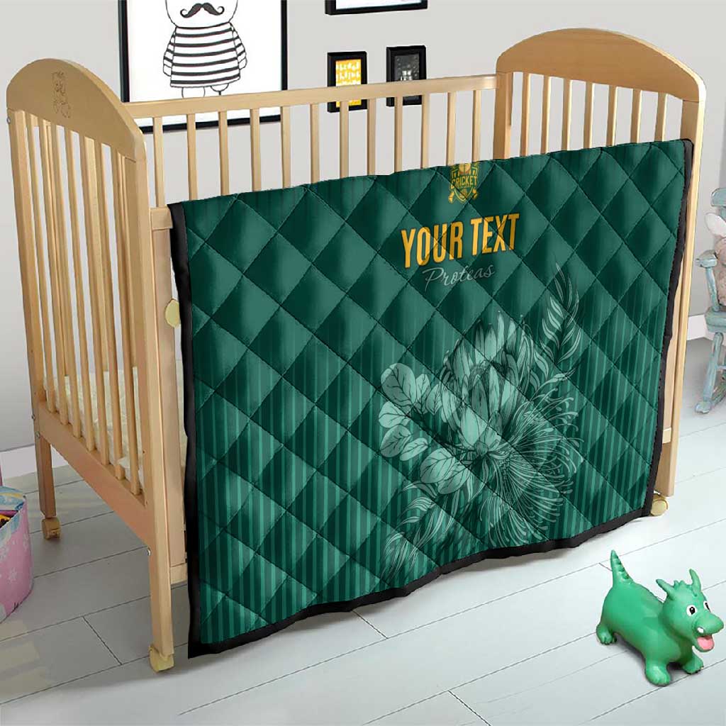 Custom South Africa Cricket Quilt Come On Proteas