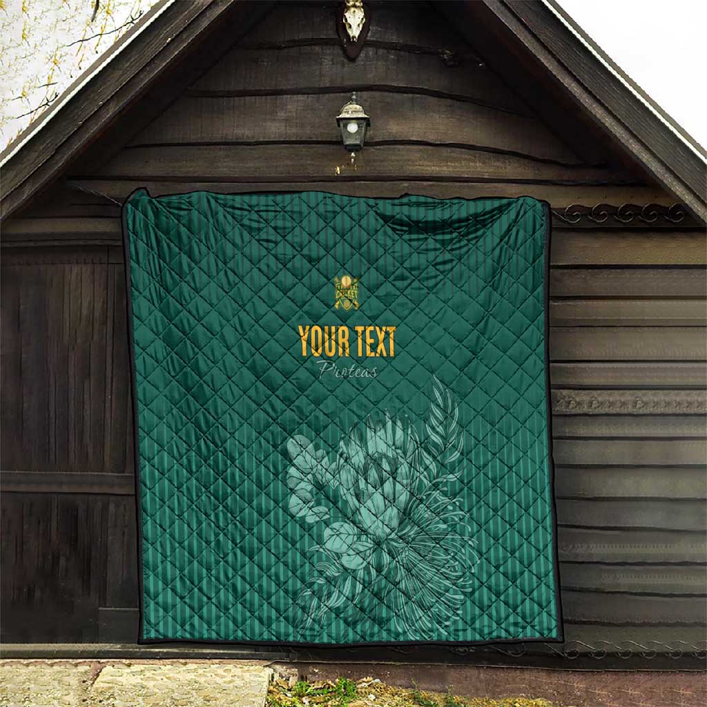 Custom South Africa Cricket Quilt Come On Proteas