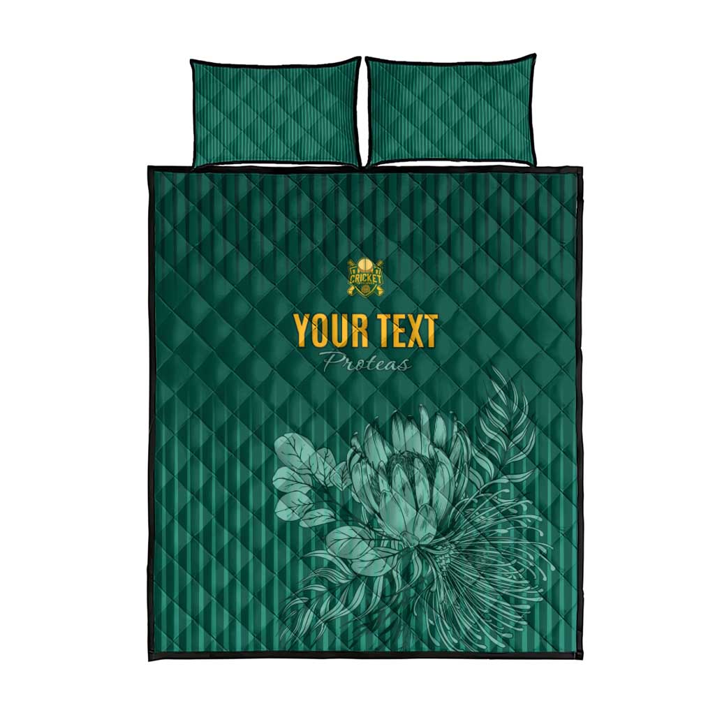 Custom South Africa Cricket Quilt Bed Set Come On Proteas