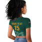 Custom South Africa Cricket Raglan Cropped T shirt Come On Proteas