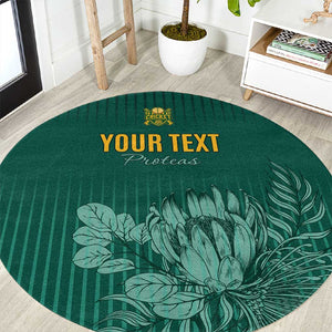Custom South Africa Cricket Round Carpet Come On Proteas