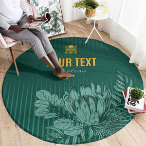 Custom South Africa Cricket Round Carpet Come On Proteas