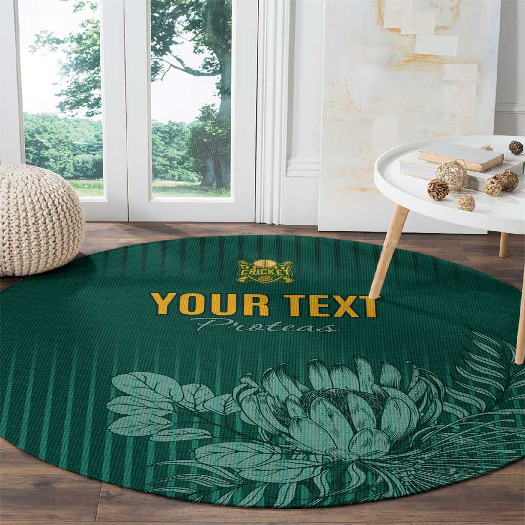 Custom South Africa Cricket Round Carpet Come On Proteas