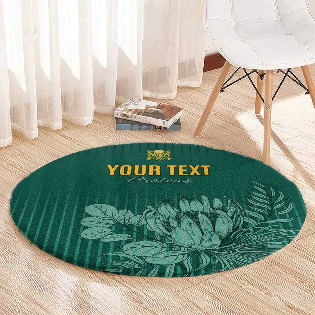 Custom South Africa Cricket Round Carpet Come On Proteas