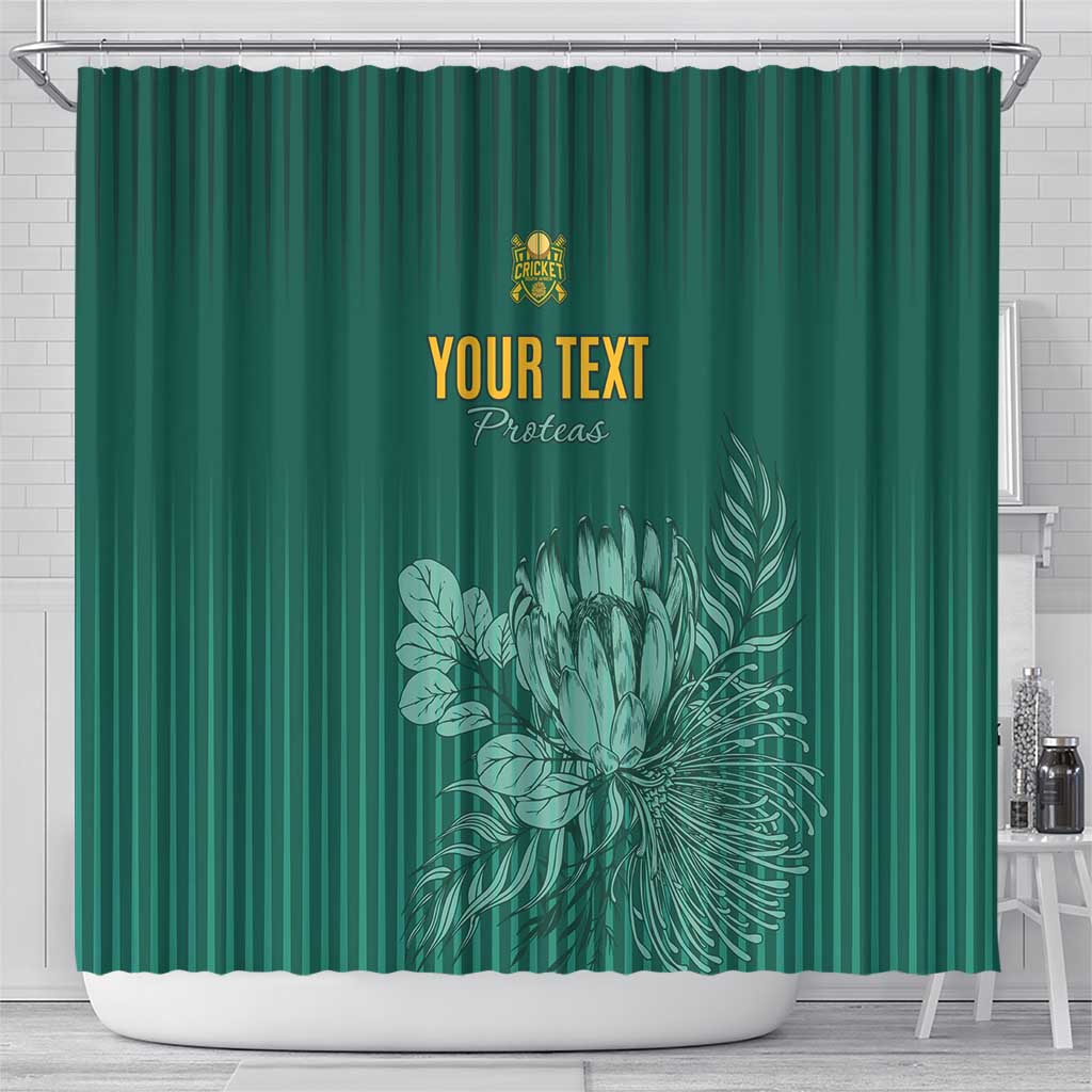 Custom South Africa Cricket Shower Curtain Come On Proteas