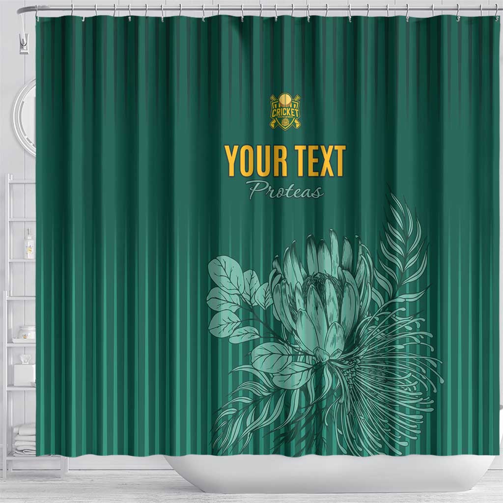 Custom South Africa Cricket Shower Curtain Come On Proteas