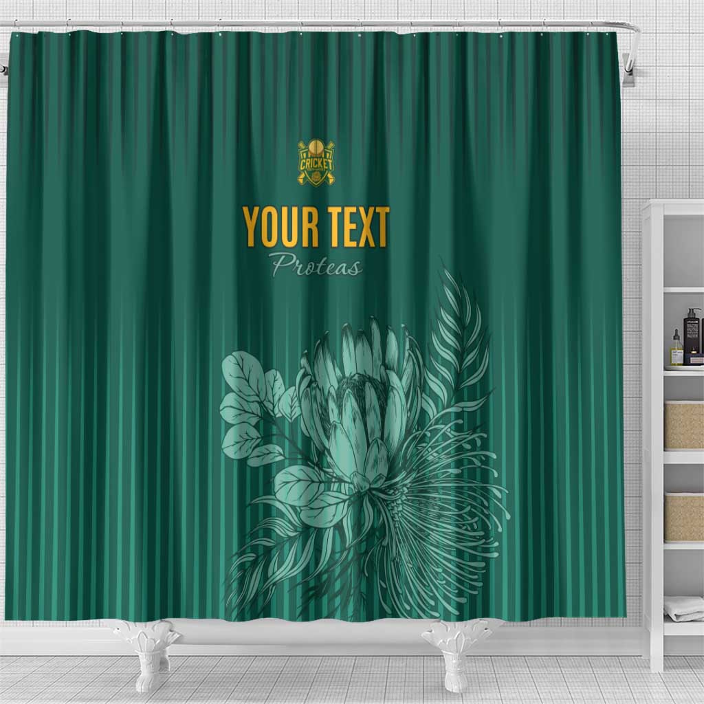 Custom South Africa Cricket Shower Curtain Come On Proteas