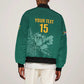 Custom South Africa Cricket Sleeve Zip Bomber Jacket Come On Proteas