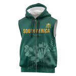 Custom South Africa Cricket Sleeveless Zip Hoodie Come On Proteas - African Pride