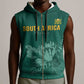 Custom South Africa Cricket Sleeveless Zip Hoodie Come On Proteas - African Pride