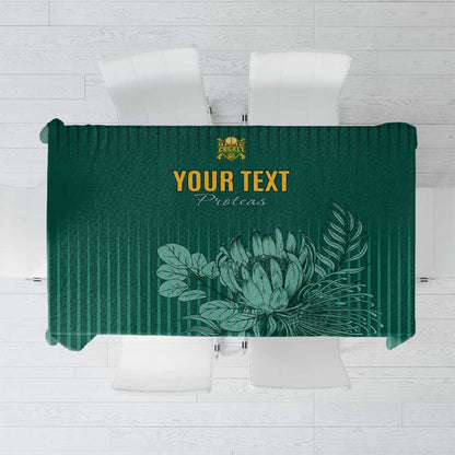 Custom South Africa Cricket Tablecloth Come On Proteas