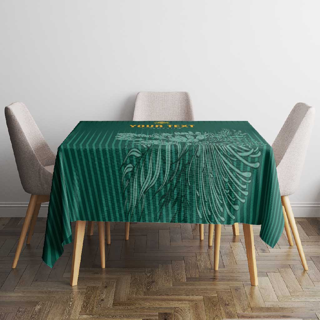 Custom South Africa Cricket Tablecloth Come On Proteas