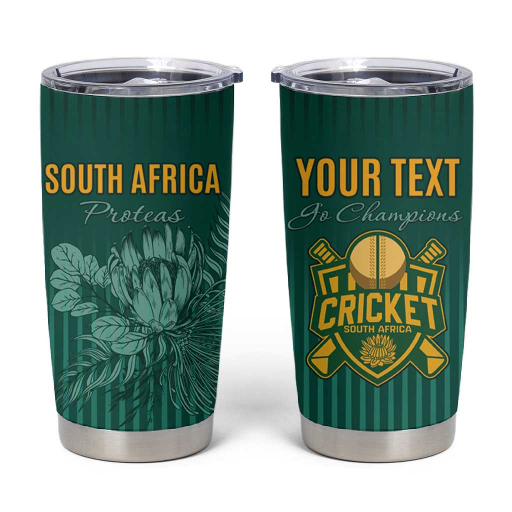 Custom South Africa Cricket Tumbler Cup Come On Proteas