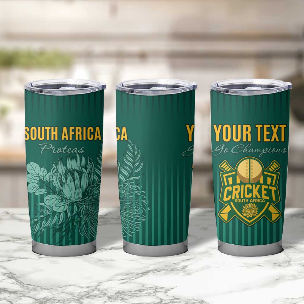 Custom South Africa Cricket Tumbler Cup Come On Proteas