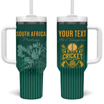 Custom South Africa Cricket Tumbler With Handle Come On Proteas