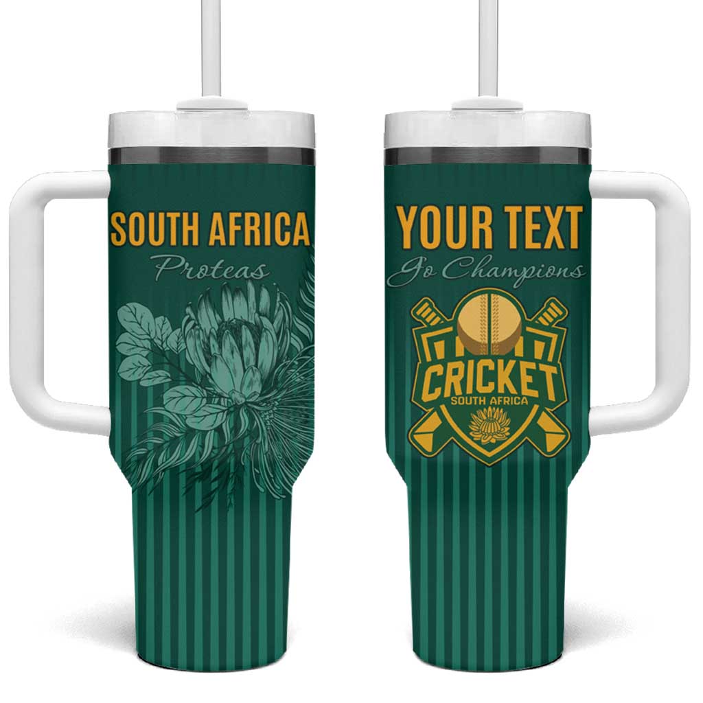 Custom South Africa Cricket Tumbler With Handle Come On Proteas