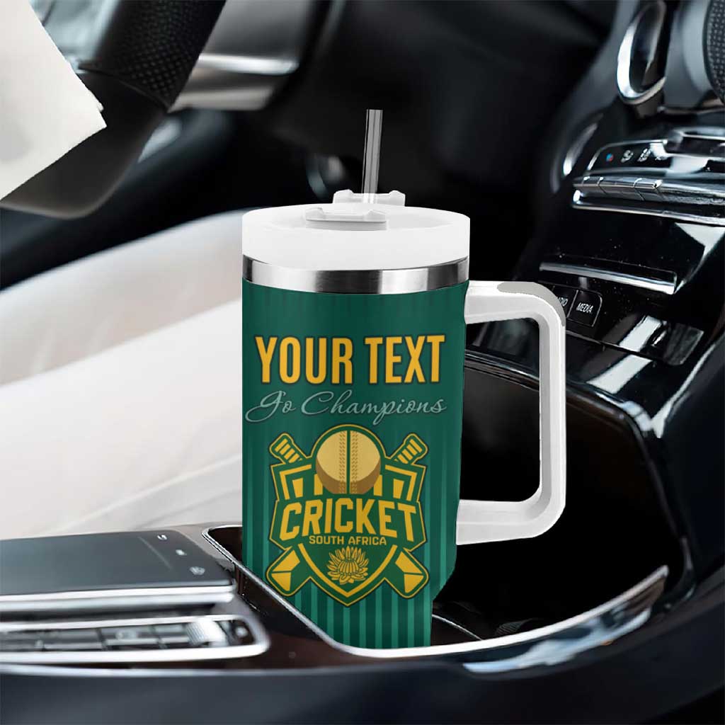 Custom South Africa Cricket Tumbler With Handle Come On Proteas