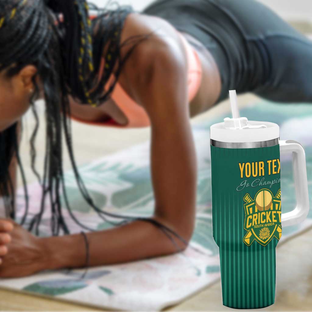 Custom South Africa Cricket Tumbler With Handle Come On Proteas