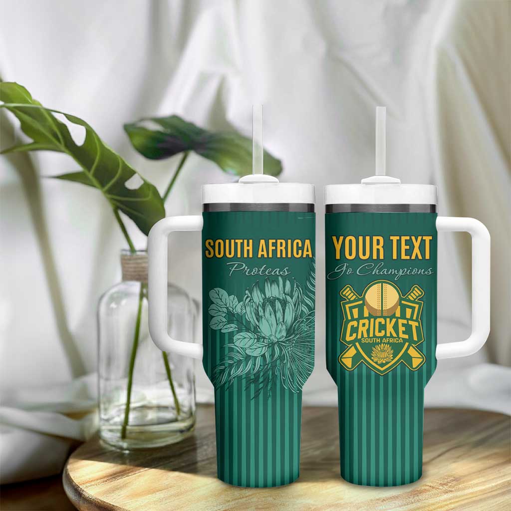 Custom South Africa Cricket Tumbler With Handle Come On Proteas