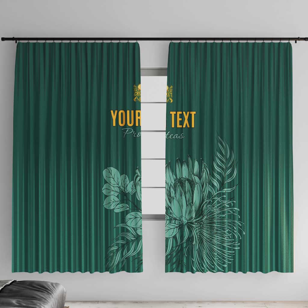 Custom South Africa Cricket Window Curtain Come On Proteas