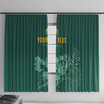 Custom South Africa Cricket Window Curtain Come On Proteas