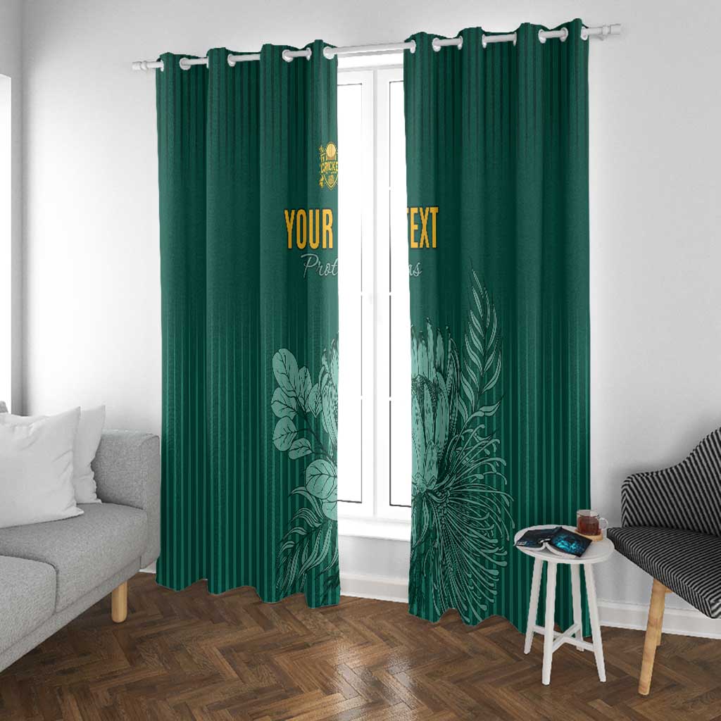 Custom South Africa Cricket Window Curtain Come On Proteas
