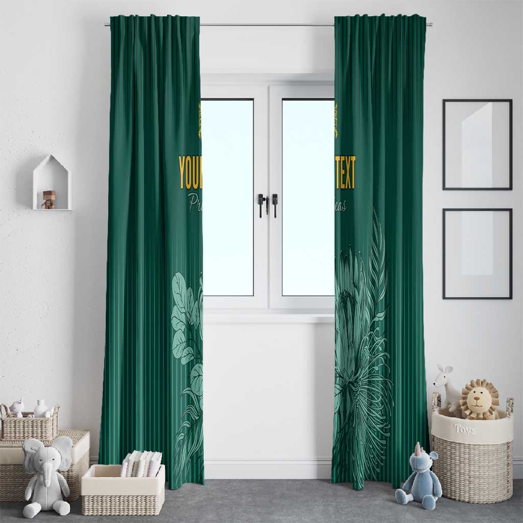 Custom South Africa Cricket Window Curtain Come On Proteas