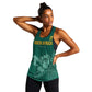 Custom South Africa Cricket Women Racerback Tank Come On Proteas