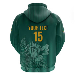 Custom South Africa Cricket Zip Hoodie Come On Proteas