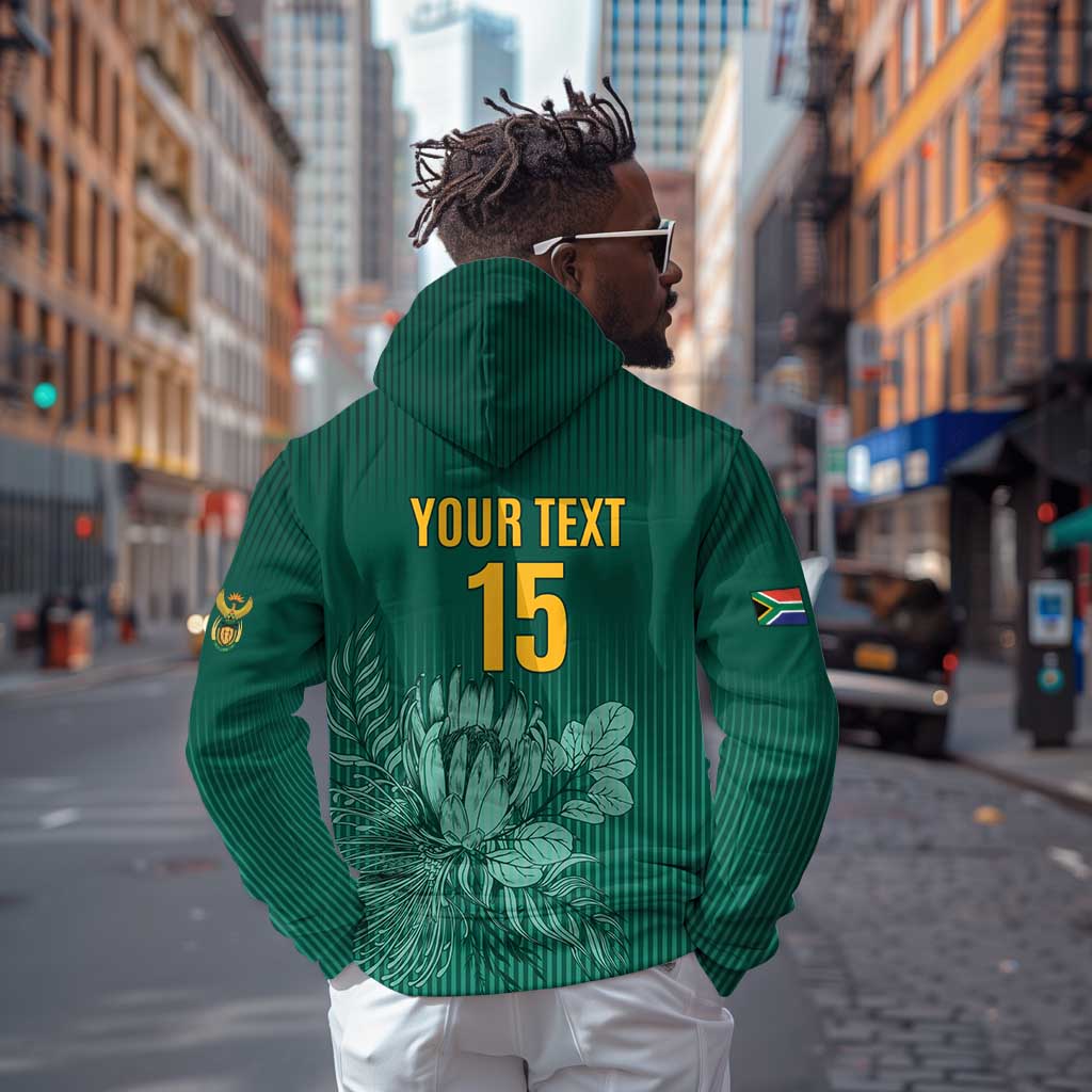 Custom South Africa Cricket Zip Hoodie Come On Proteas