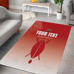 Kenya Football Custom Area Rug Go Harambee Stars Go