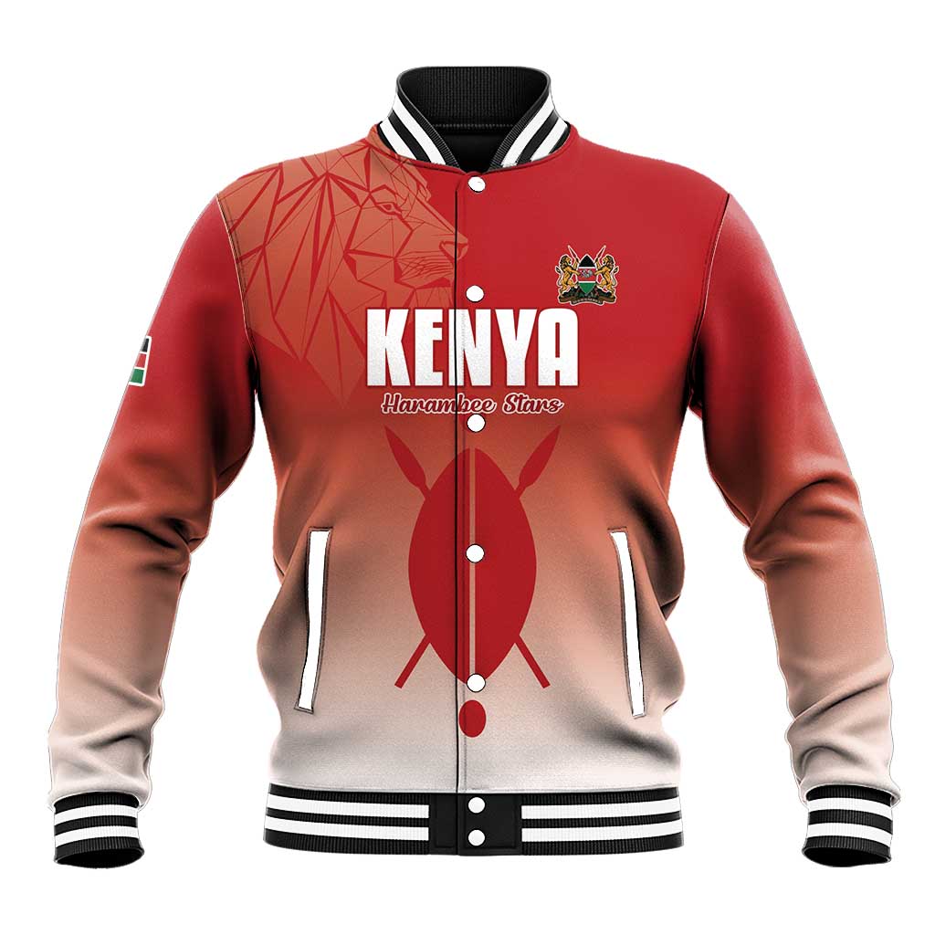 Kenya Football Custom Baseball Jacket Go Harambee Stars Go