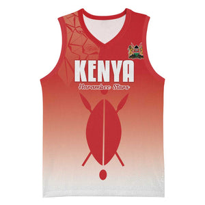 Kenya Football Custom Basketball Jersey Go Harambee Stars Go - African Pride