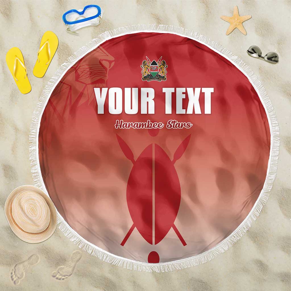 Kenya Football Custom Beach Blanket Go Harambee Stars Go