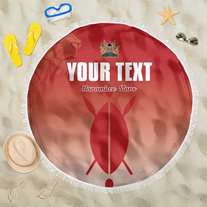 Kenya Football Custom Beach Blanket Go Harambee Stars Go