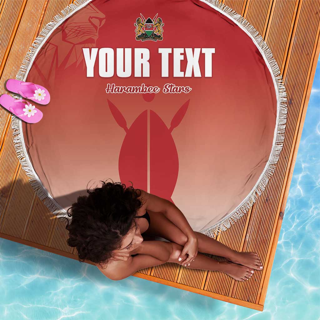 Kenya Football Custom Beach Blanket Go Harambee Stars Go