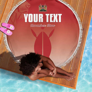 Kenya Football Custom Beach Blanket Go Harambee Stars Go