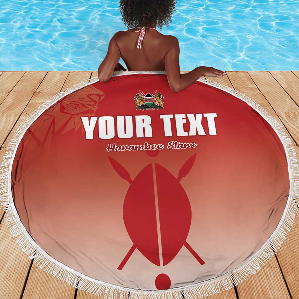 Kenya Football Custom Beach Blanket Go Harambee Stars Go